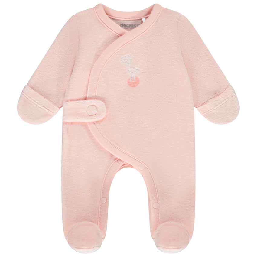 Φορμάκι βελουτέ effet cache-coeur για bebe κορίτσι πρόωρο 