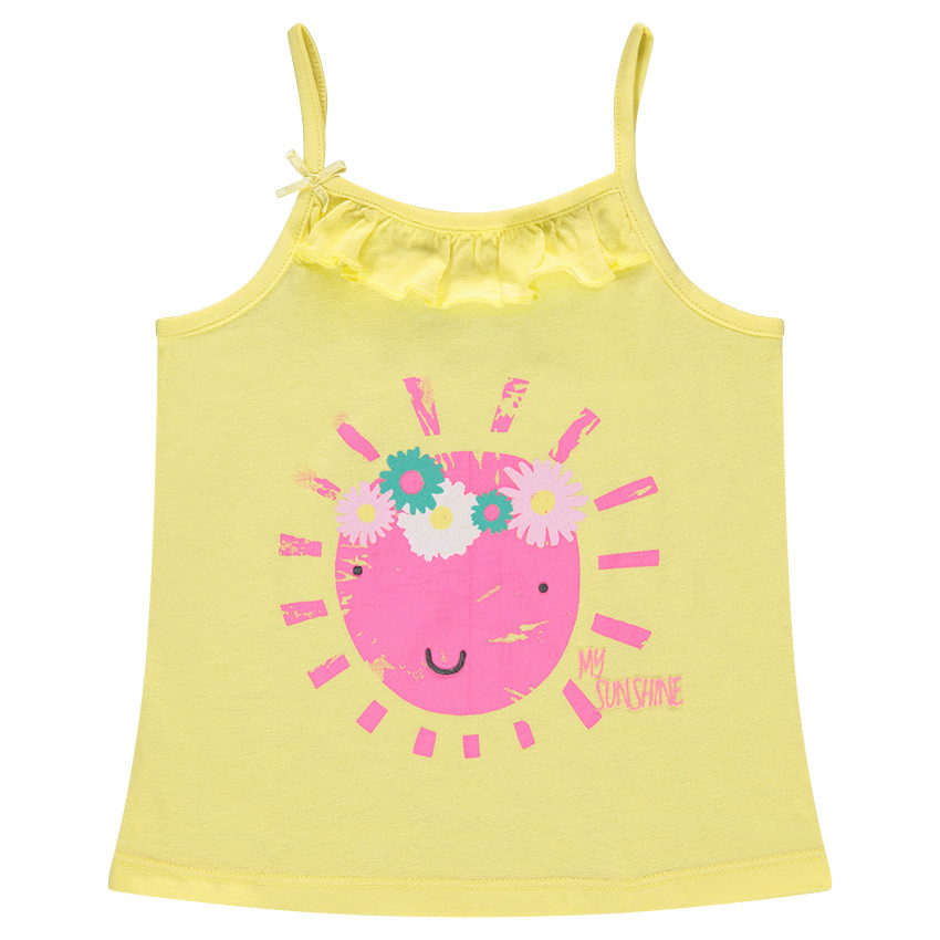 Ζέρσεϊ τιραντάκι με βολάν και φαντεζί στάμπα  