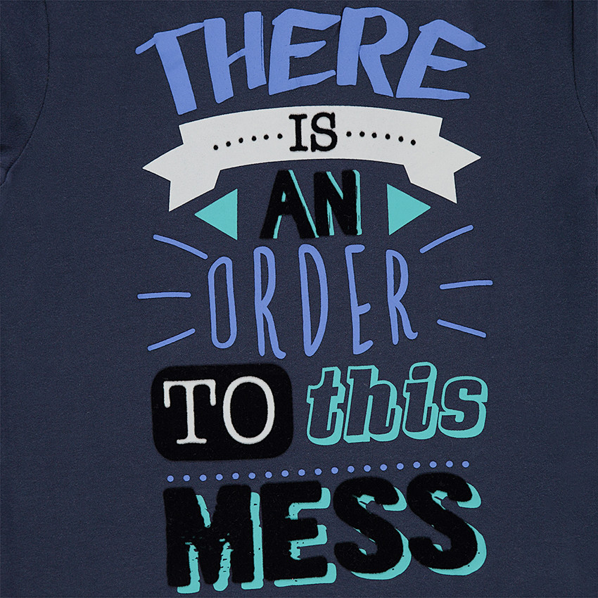 Παιδικά - Πιτζάμα με στάμπα στο πάνω μέρος και φανελένιο παντελόνι καρό 