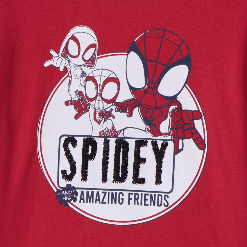 T-shirt μακρυμάνικος με μαγικά παγιέτα Spidey Marvel για αγόρι 