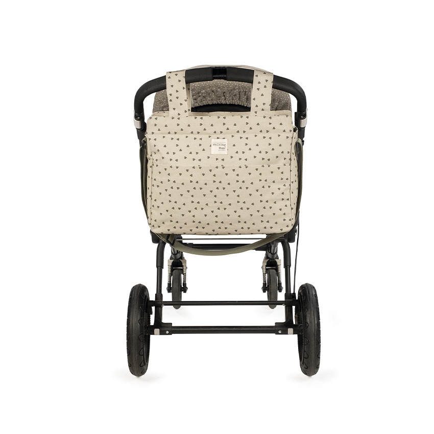 Sac à langer avec tapis imprimé cœurs Poppy mousse 