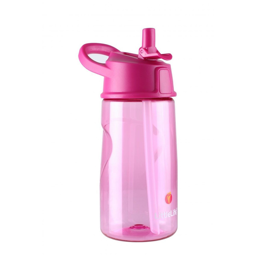 LittleLife Παγούρι με Καλαμάκι Ροζ 550ml 