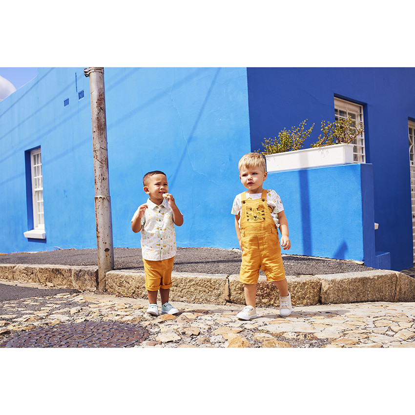 Σετ 2 τμχ. με σχέδιο φύλλων για bebe αγόρι 