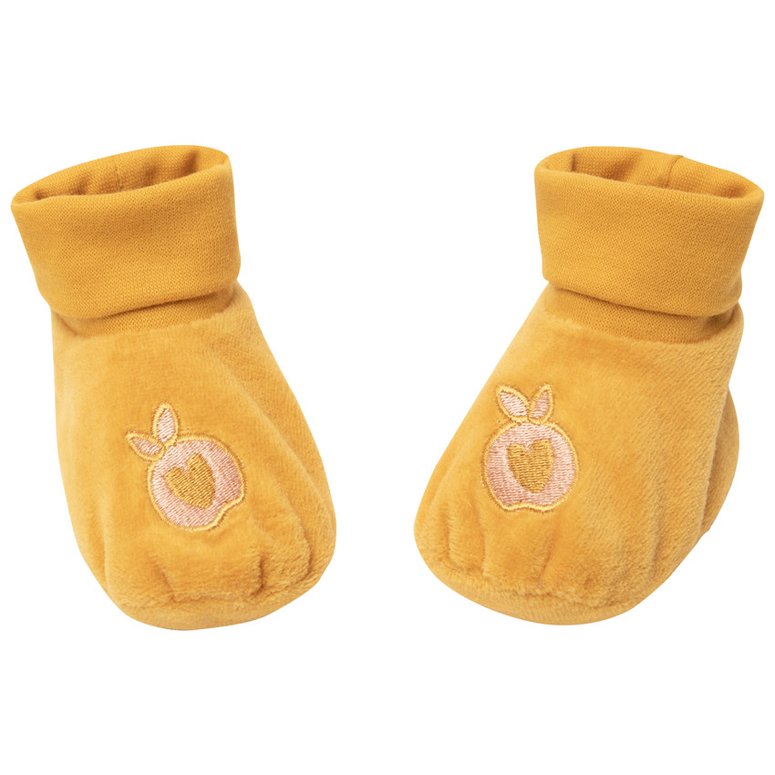 Βρεφικά παπουτσάκια βελουτέ με μήλο κεντημένο  Additional Βρεφικά παπουτσάκια βελουτέ με μήλο κεντημένο