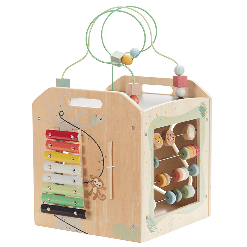 Κύβος δραστηριοτήτων XXL από ξύλο Happy Wild 