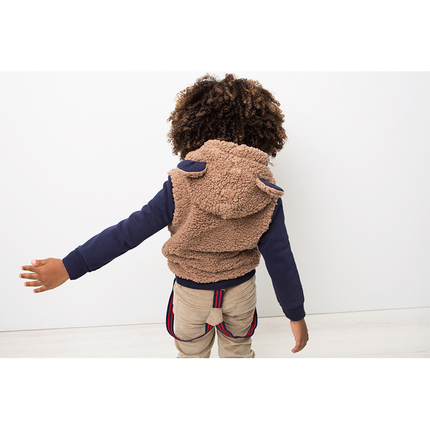 Φούτερ από sherpa με κουκούλα και ραμμένα αυτάκια ©Paddington  