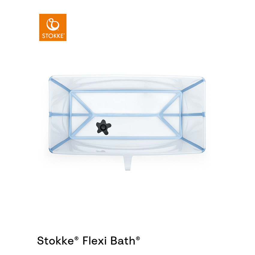Πτυσσόμενη μπανιέρα Flexi Bath XL ocean blue για παιδιά 0–6 ετών με αντιολισθητική βάση 