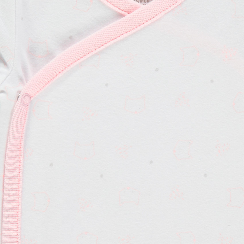 Σετ από 2 bodies μακρυμάνικα με οργανικό βαμβάκι με σχέδια γάταs 