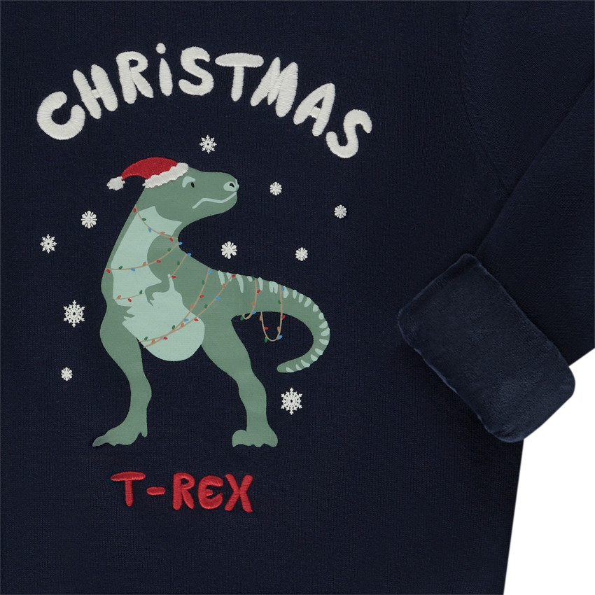 Πλεκτό πουλόβερ με σχέδιο δεινόσαυρου για αγόρι 