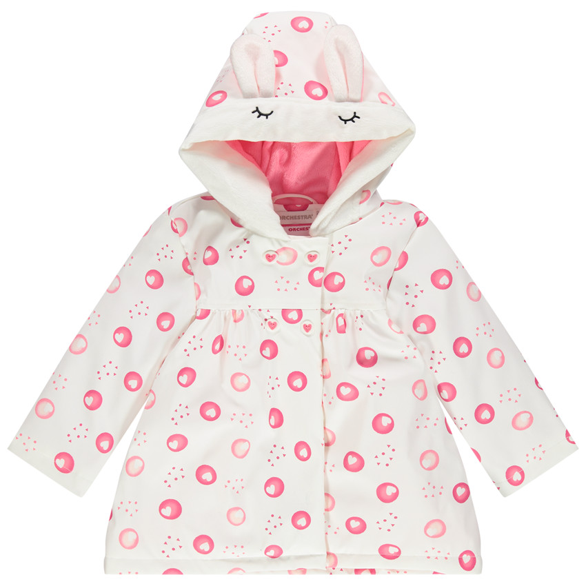 Αδιάβροχο παρκά με εμπριμέ μοτίβο και επένδυση από sherpa 