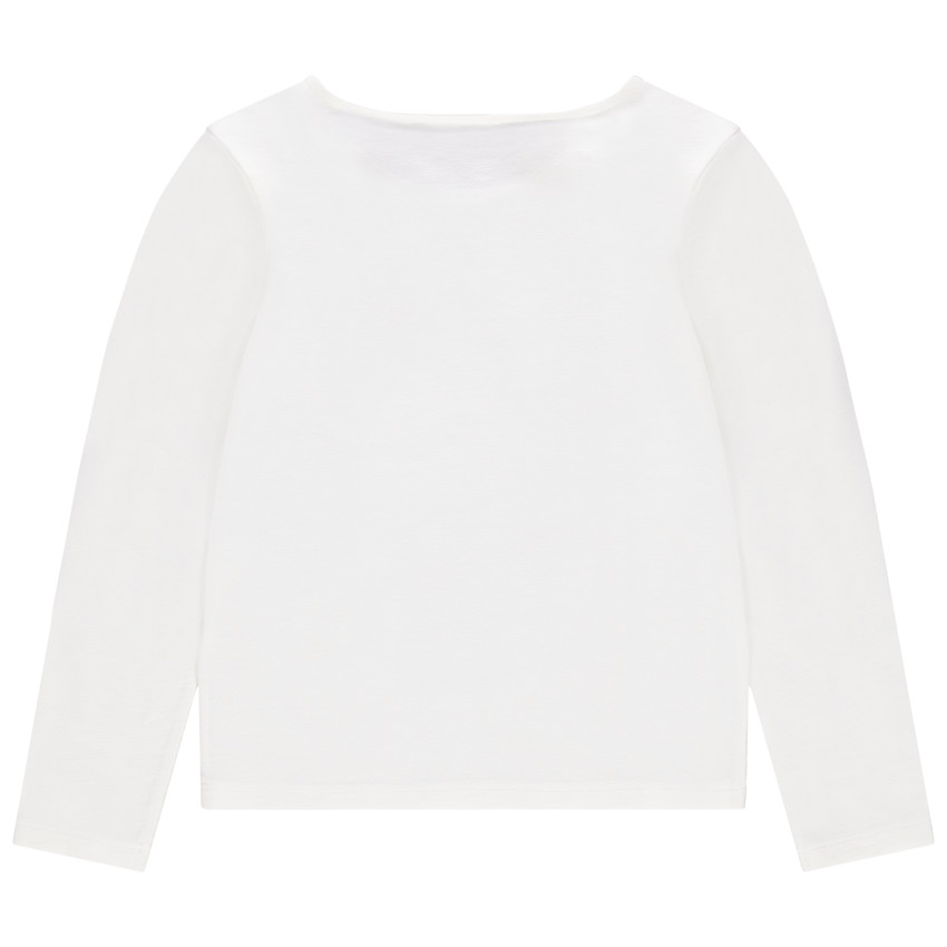 Μακρυμάνικη μπλούζα με στάμπα ένα κοριτσάκι και καρδούλες με παγιέτες 