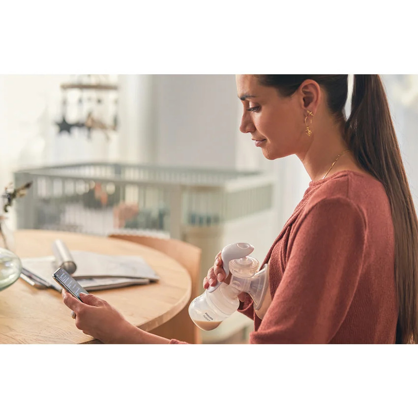 Philips Avent Χειροκίνητο Θήλαστρο με Μαξιλαράκι Μασάζ και Μπιμπερό 