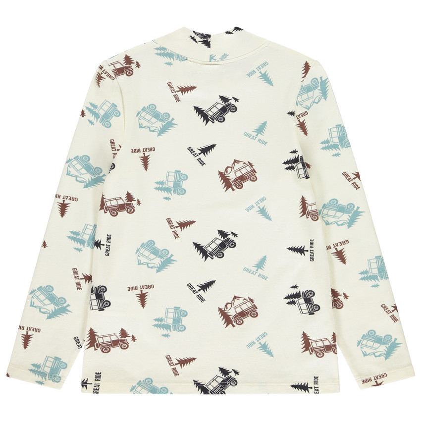 Μπλουζάκι με φαντεζί σχέδιο και ζιβάγκο για αγόρι 