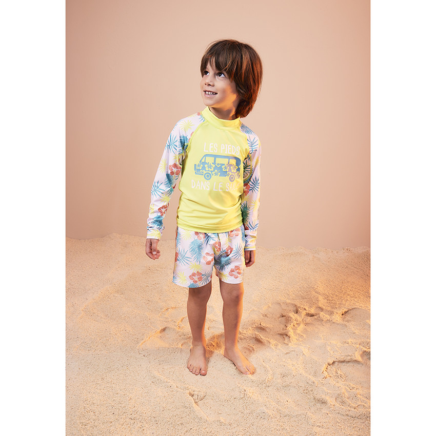 Σορτς μαγιό με φυτικό σχέδιο για αγόρι 