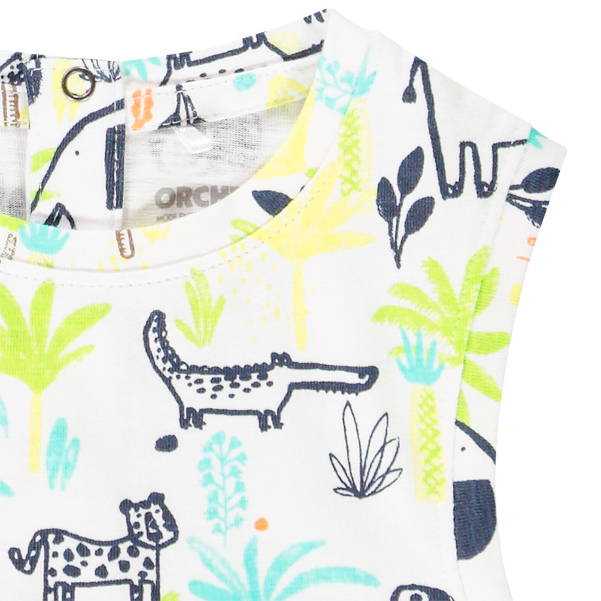 Ensemble de plage débardeur jungle + short pour bébé garçon Main Ensemble de plage débardeur jungle + short pour bébé garçon