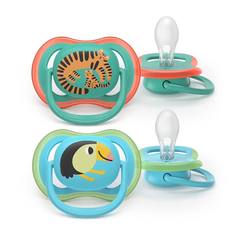 Lot de 2 tétines en silicone 6-18 mois Ultra Air 