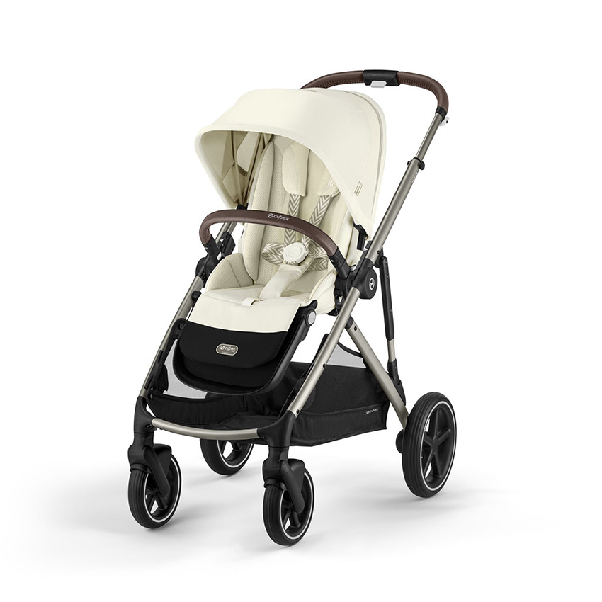 Καρότσι Gazelle S μονό/διπλό με στέλεχος σε χρώμα ταουπ και κάθισμα Seashell Beige 