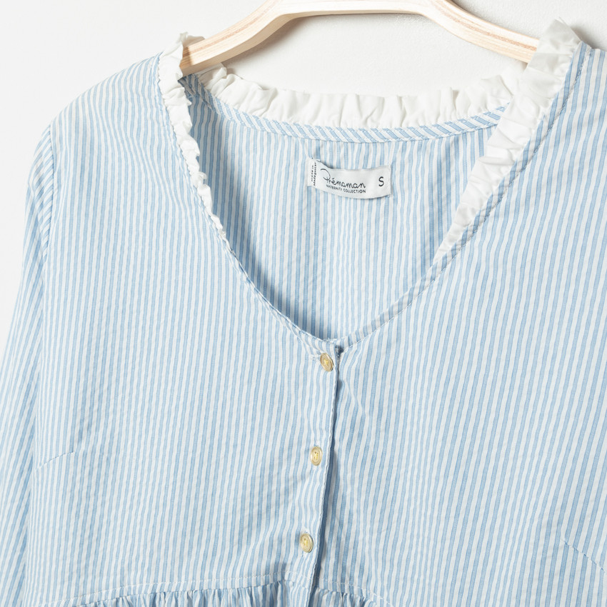 Πουκάμισο μακρυμάνικο εγκυμοσύνης  ριγέ 