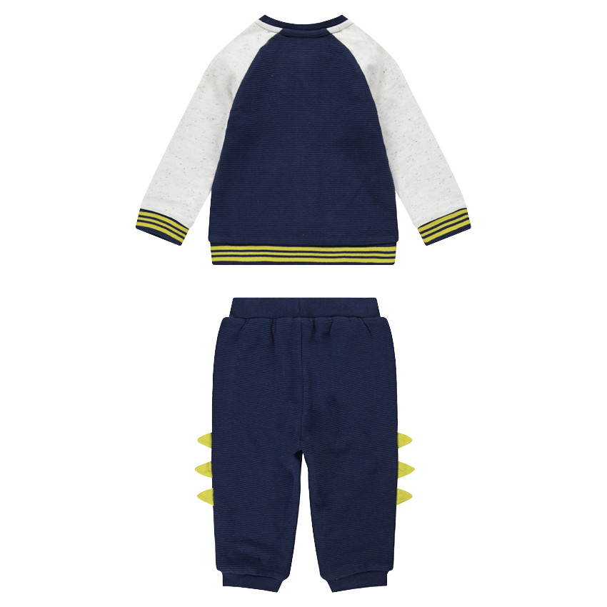 Φόρμα από φανέλα με στάμπα δεινόσαυρο και ανάγλυφο λοφίο 