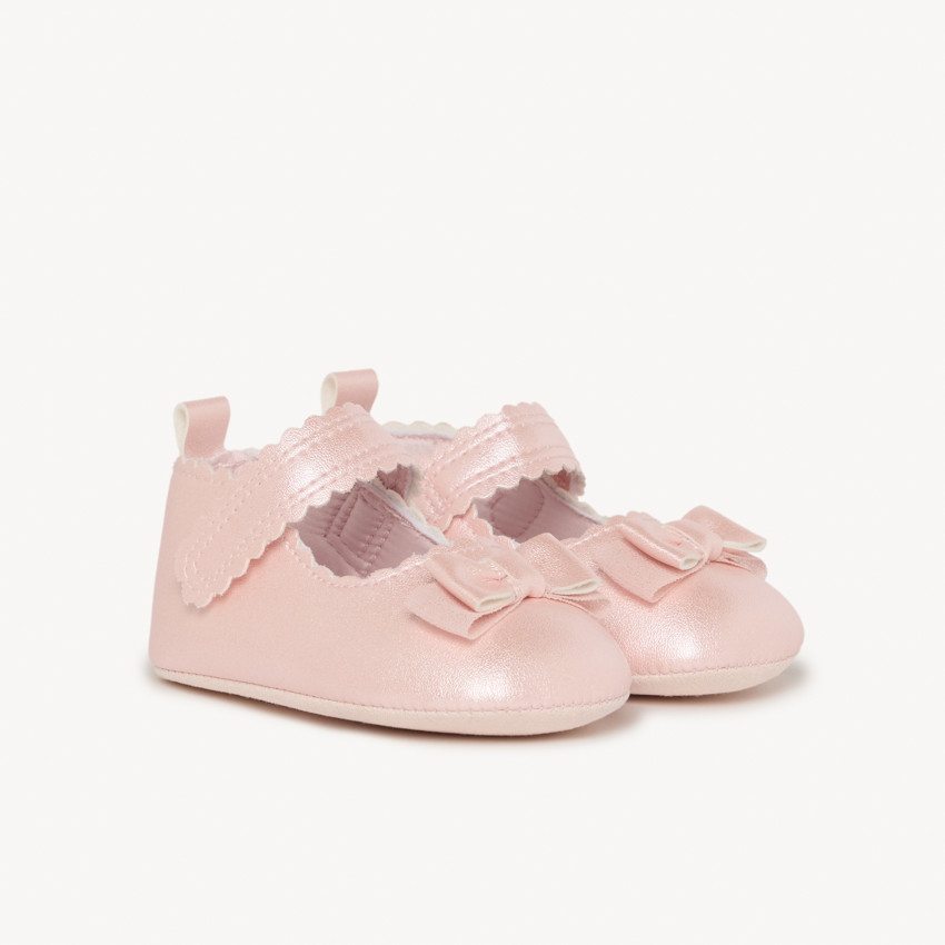 Μωρά με ιριδίζον εφέ και φιόγκο για κορίτσι 