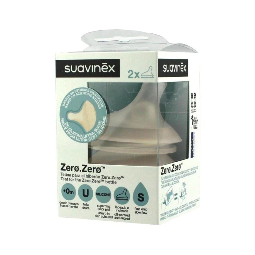 Θηλη Για Μπουκαλι Zero.Zero Χαμηλης Ροης (S) SUAVINEX 