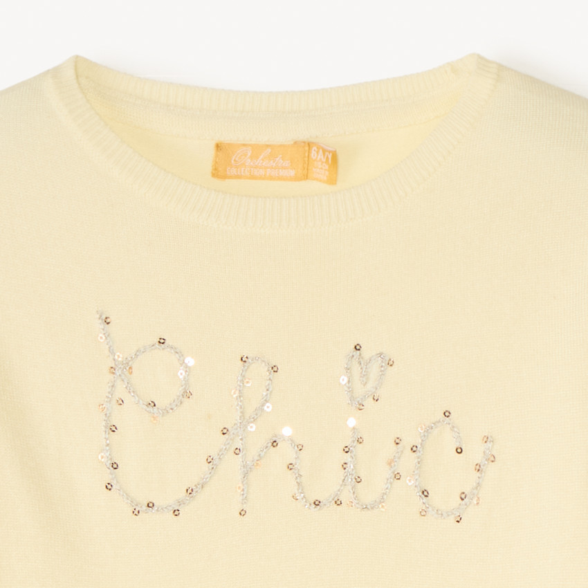 Pull 2-en-1 à manches longues fantaisie pour fille 