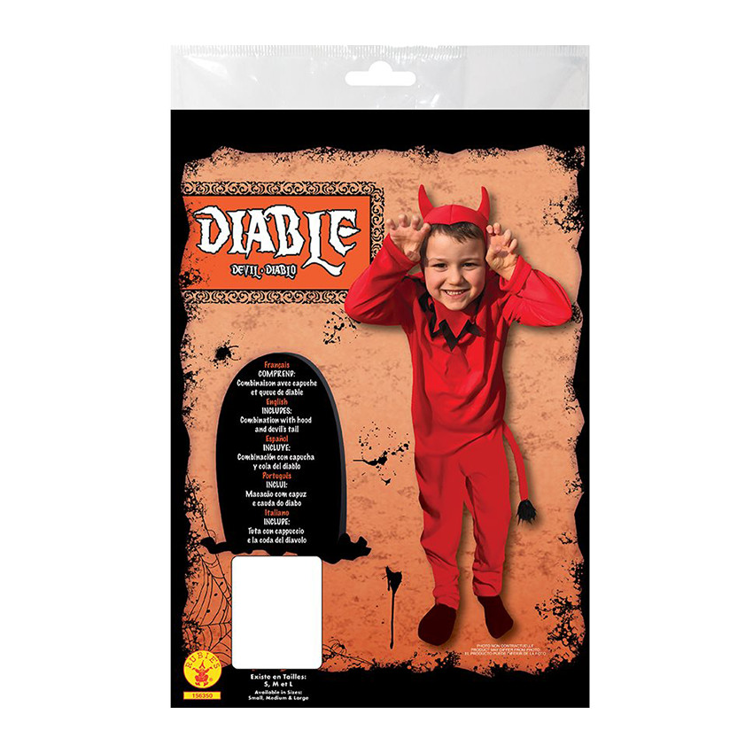Κοστούμι Διαβόλου Μέγεθος Μ - Κόκκινο 