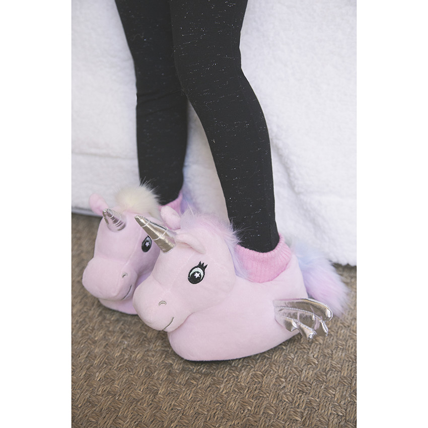 Γαλάζια παντόφλα με σχέδιο μονόκερου για κορίτσι 