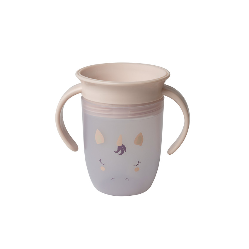 tasse d'apprentissage 360° antifuite Licorne beige 