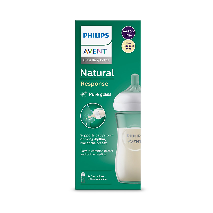 Μπιμπερό από γυαλί Natural Response 240 ml 