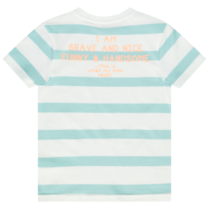 Κοντομάνικο μπλουζάκι ριγέ print φαντεζί για αγόρι  Additional Κοντομάνικο μπλουζάκι ριγέ print φαντεζί για αγόρι