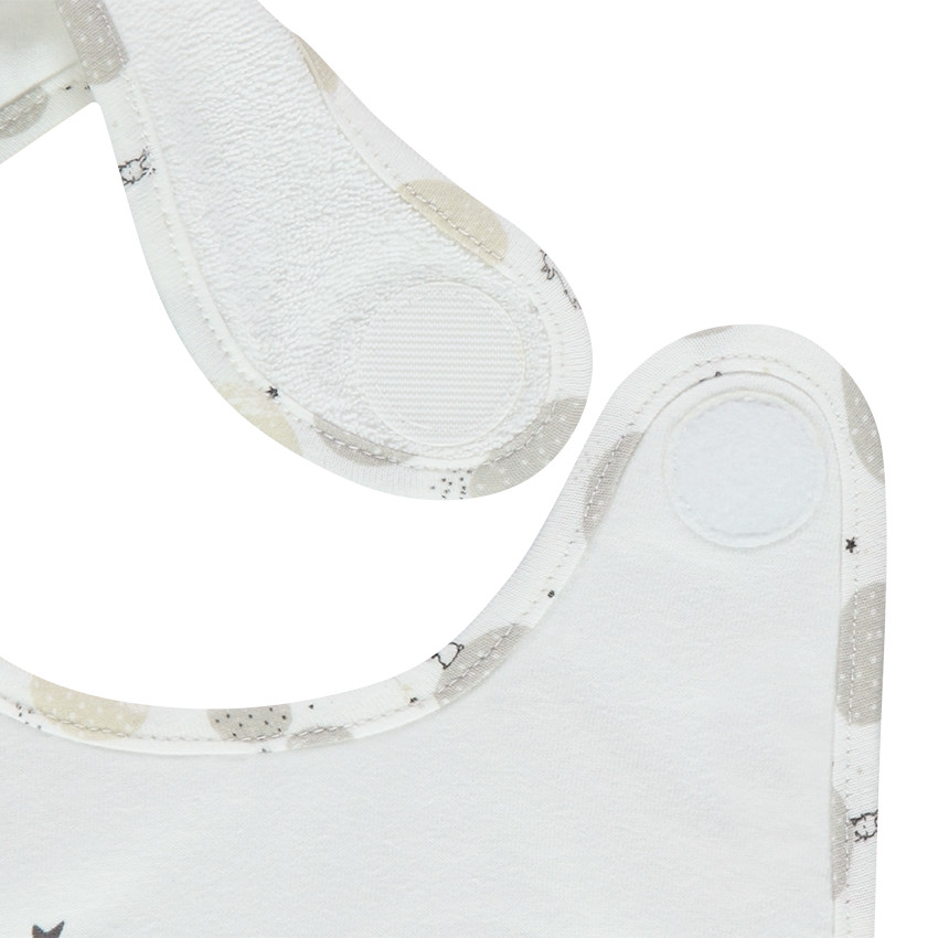 Σετ 2 σαλιάρεςμε κουνελάκι  πετσετέ βαμβακερές με velcro  