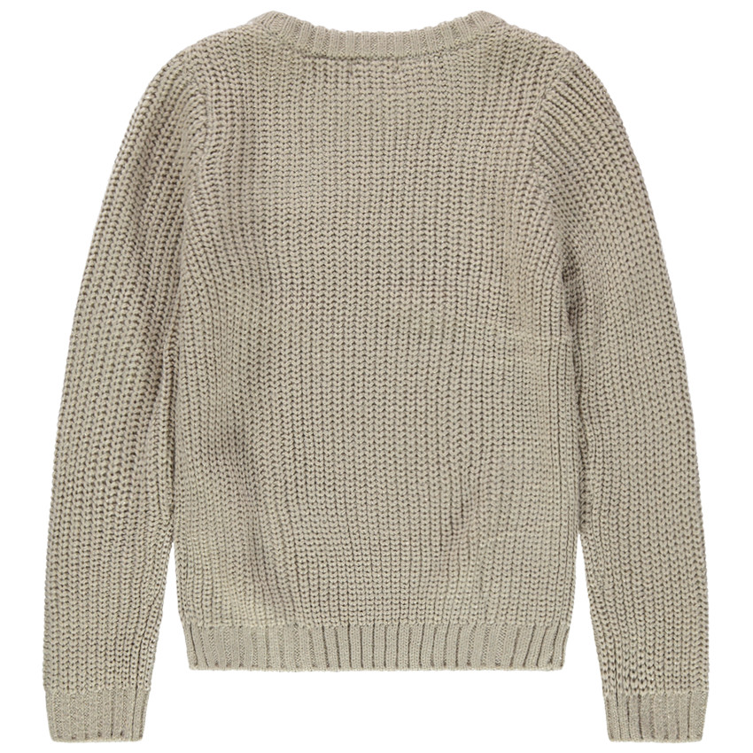 Pull en maille épaisse à broderies contrastées  Additional Pull en maille épaisse à broderies contrastées
