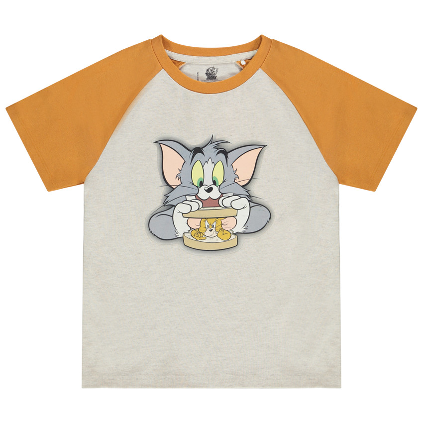 T-shirt κοντομάνικο σχέδιο και κέντημα Tom & Jerry για αγόρι Main T-shirt κοντομάνικο σχέδιο και κέντημα Tom & Jerry για αγόρι