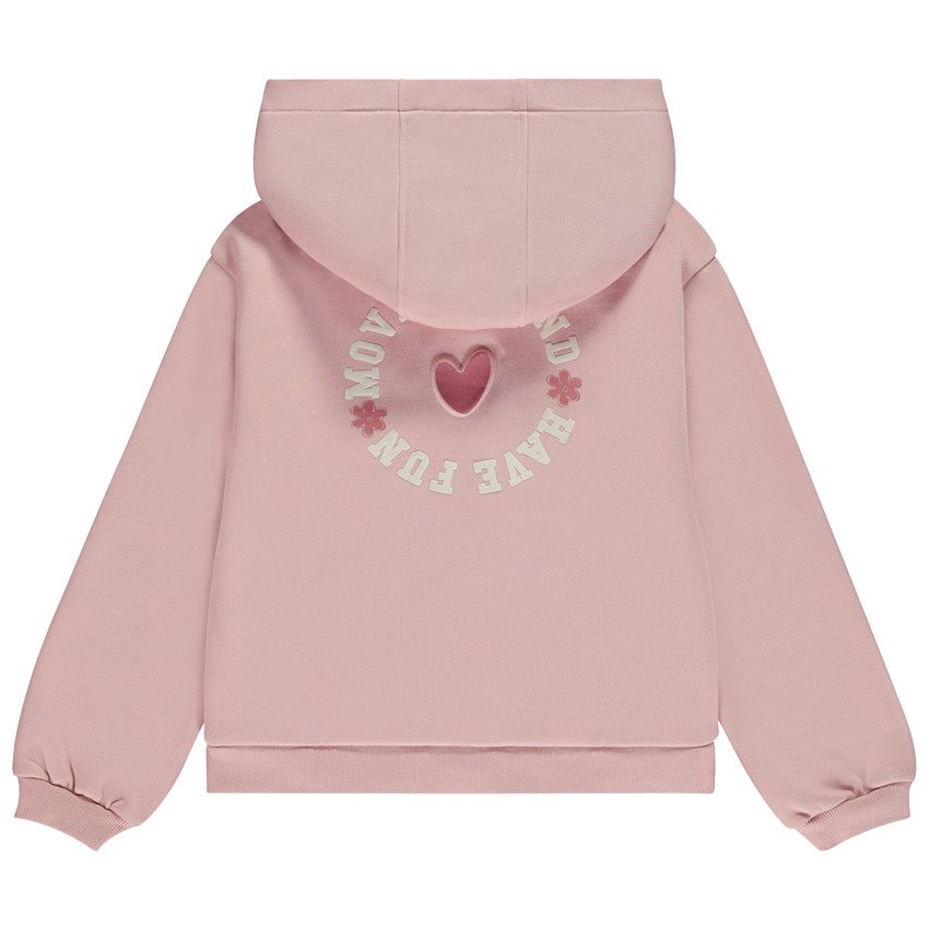 Ζακέτα κοντή από molleton με print φαντασίας για κορίτσι 