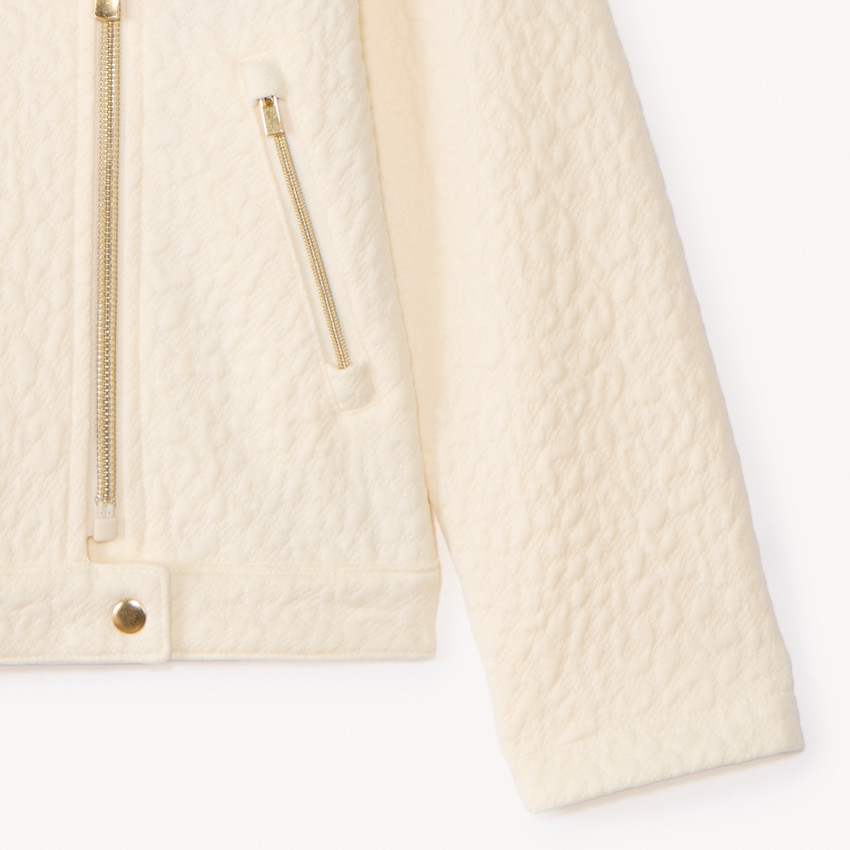 Perfecto en jacquard texturé léopard pour fille 