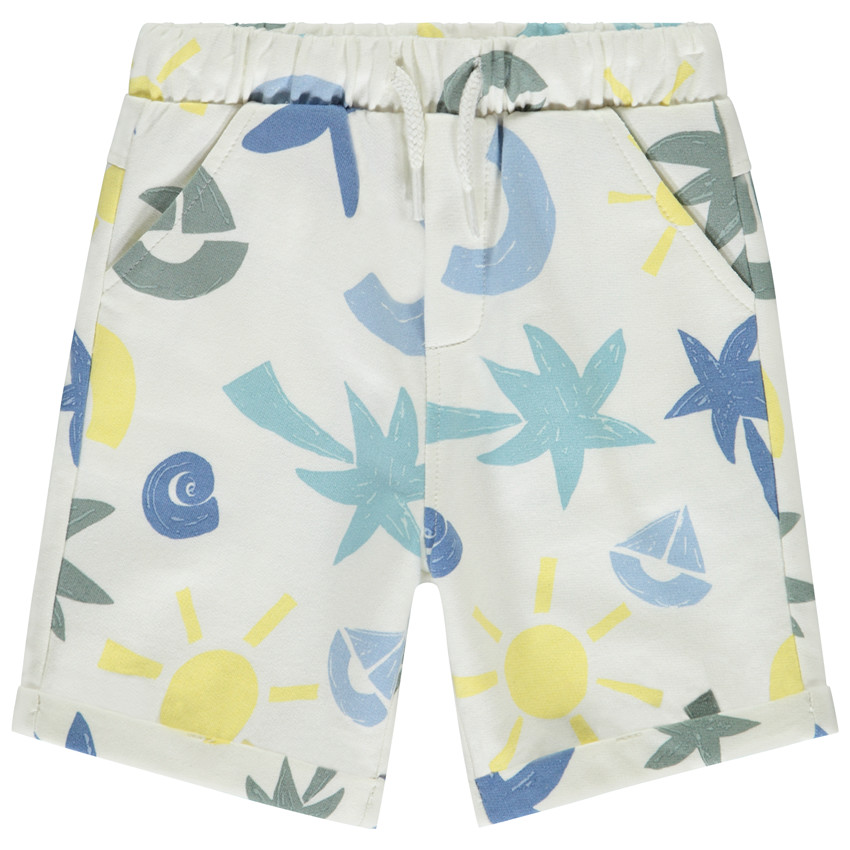 Βερμούδα από molleton με φαντεζί σχέδιο για bebe αγόρι 