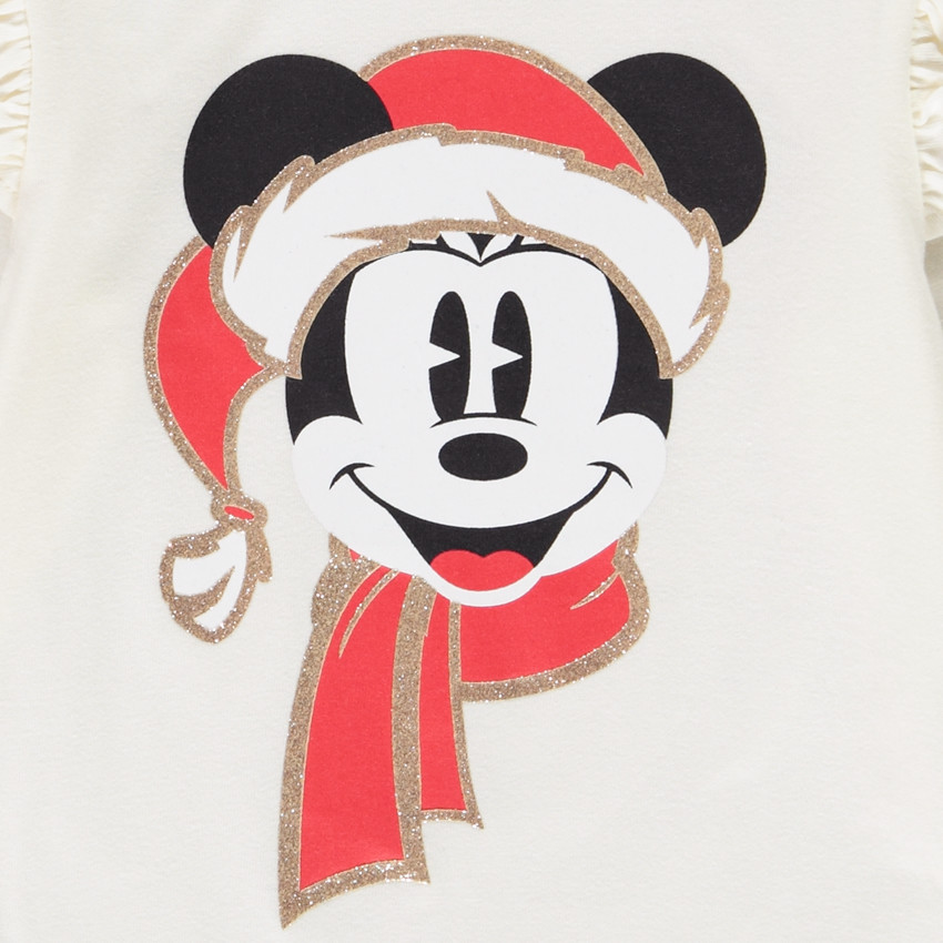 T-shirt manches longues en jersey print Minnie Disney Noël pour fille Main T-shirt manches longues en jersey print Minnie Disney Noël pour fille