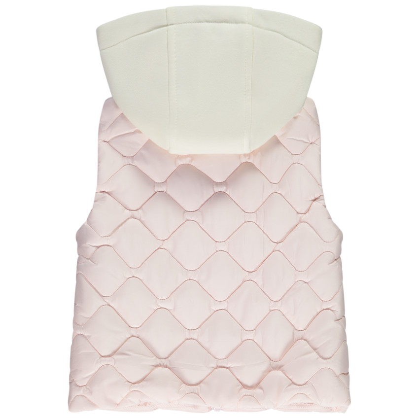 Αμάνικο μπουφάν με επένδυση και κουκούλα για κορίτσι 