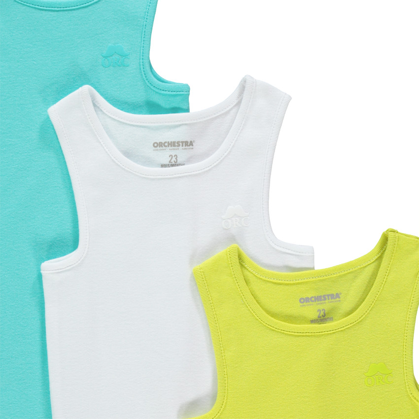 Σετ από 3 αμάνικα σώματα από βαμβάκι για μωρό αγόρι με εκτύπωση λογότυπου  Additional Σετ από 3 αμάνικα σώματα από βαμβάκι για μωρό αγόρι με εκτύπωση λογότυπου