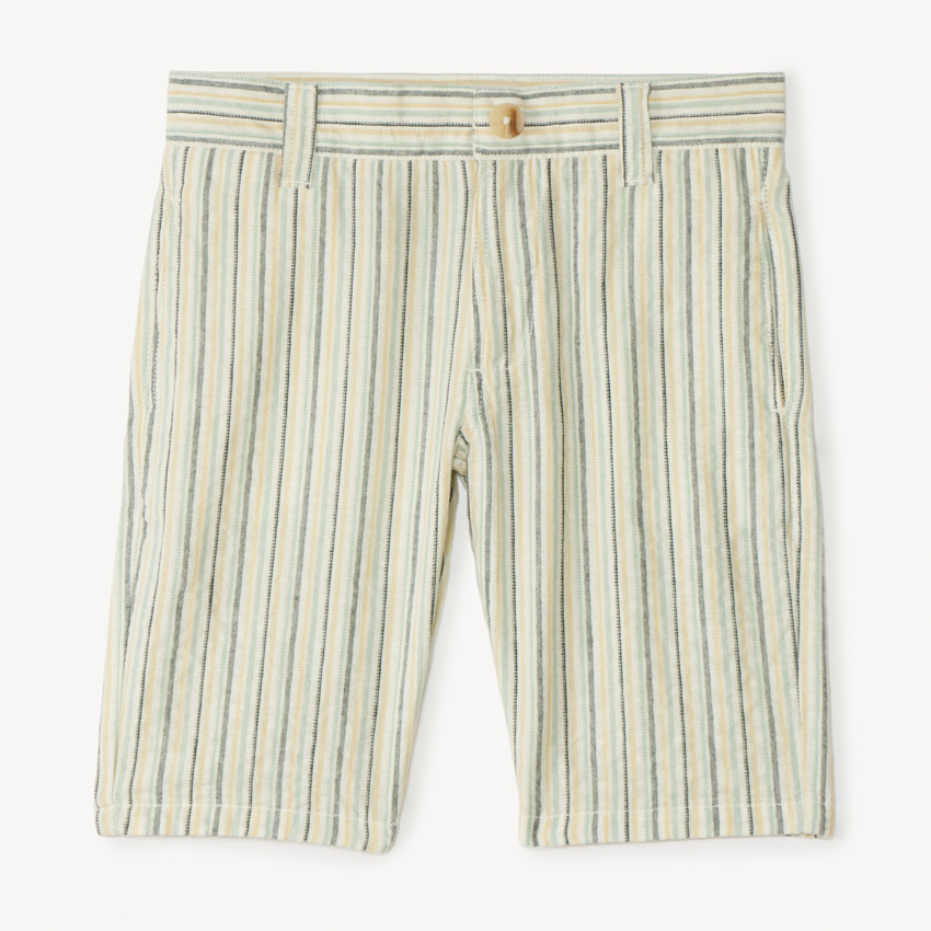 Σορτς ριγέ από καμβά για αγόρι 