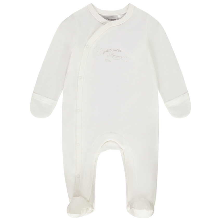 Γαλάζιο βαμβακερό νυχτικό με σχέδιο φτερά για μωρό 