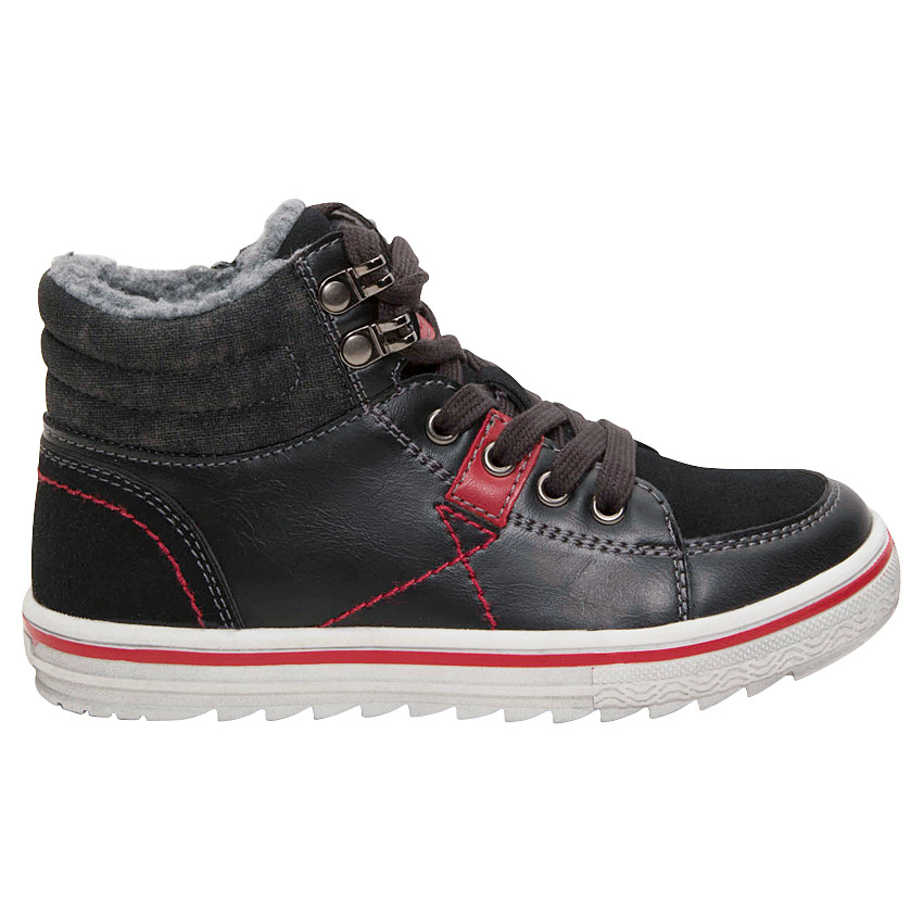 Αθλητικά παπούτσια ψηλά με κορδόνια και φερμουάρ για αγόρι 