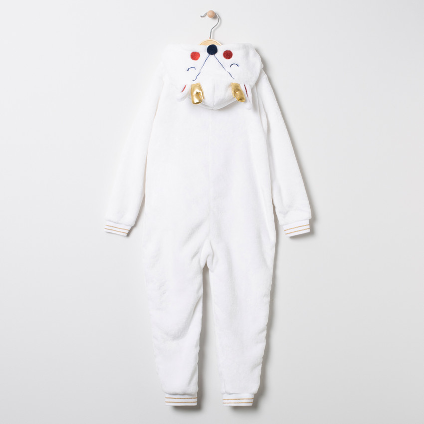 Surpyjama en sherpa motif renne à oreilles en relief 