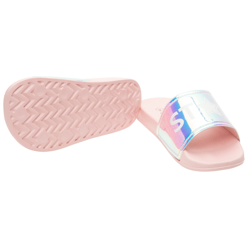 Μπότες με ιριδίζουσες λουρίδες και σχέδιο για κορίτσι 