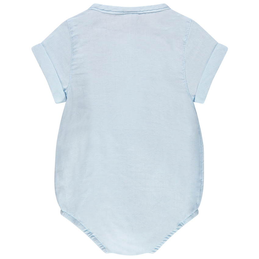 Σώμα κοντομάνικο από βαμβάκι με κεντημένο σχέδιο 