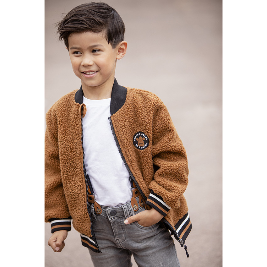 Jean στυλ ξεβαμμένο με τιράντες για αγόρι 