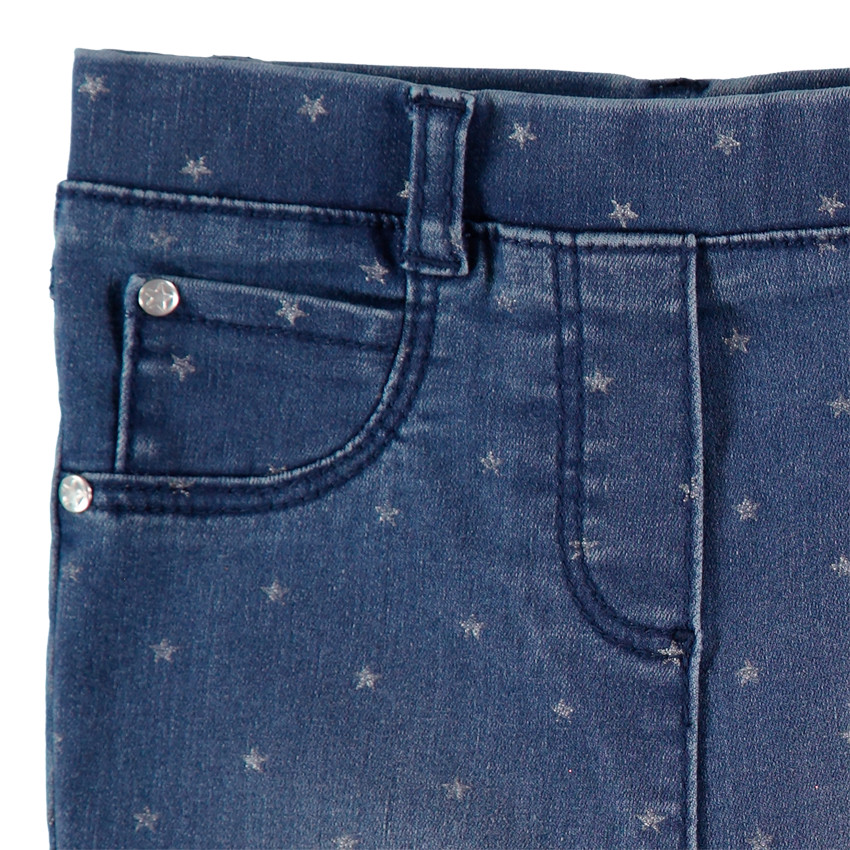 Παντελονοκολάν με used όψη και μοτίβο αστέρια  
