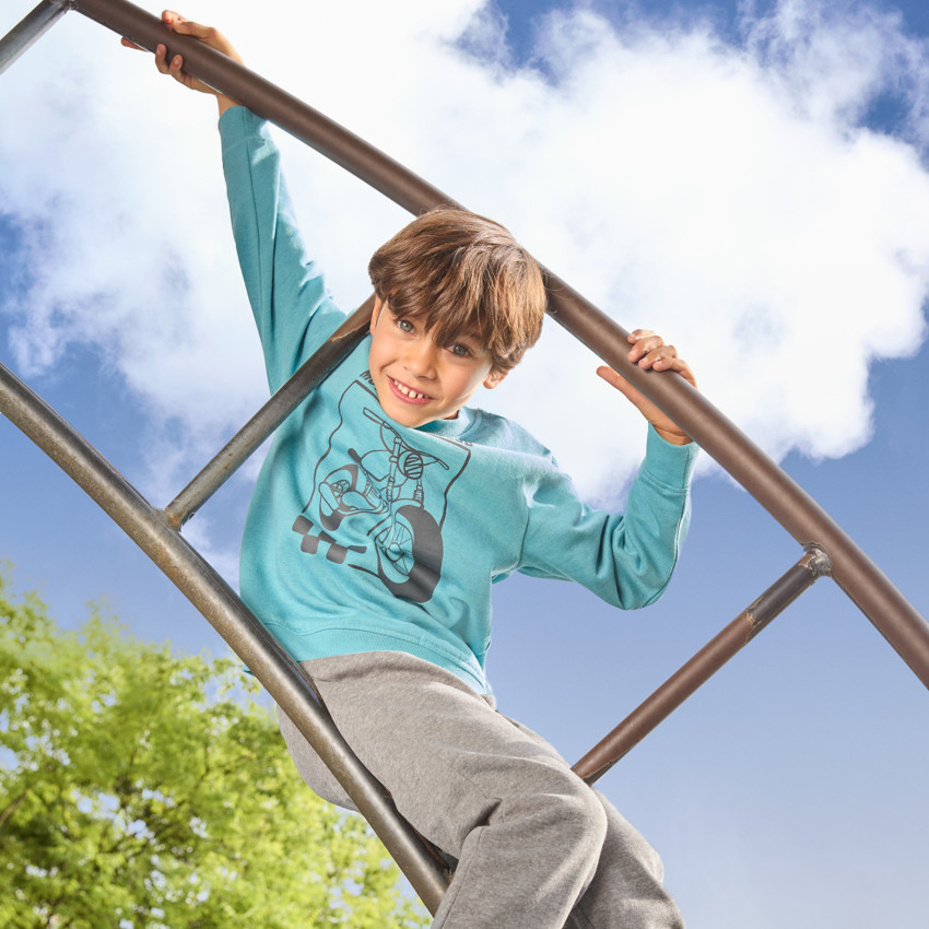 Σετ jogging 2 τμχ. molleton με φαντεζί print για αγόρι 