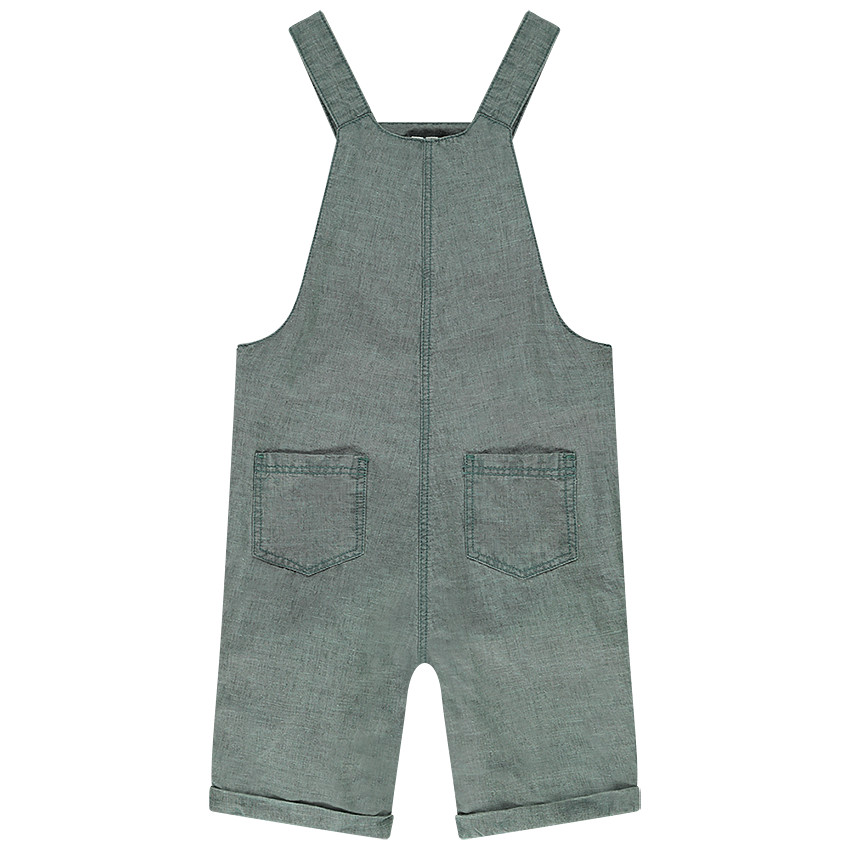 Salopette courte avec broderie palmier pour bébé garçon 